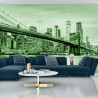 Fototapeta Brooklyn Bridge Nyc W Kolorze Zielonym