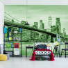 Fototapeta Brooklyn Bridge Nyc W Kolorze Zielonym