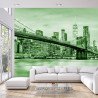 Fototapeta Brooklyn Bridge Nyc W Kolorze Zielonym