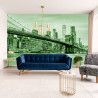 Fototapeta Brooklyn Bridge Nyc W Kolorze Zielonym