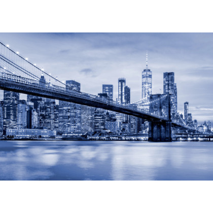 Fototapeta Most Brookliński Nyc W Kolorze Niebieskim