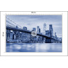 Fototapeta Most Brookliński Nyc W Kolorze Niebieskim