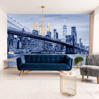 Fototapeta Most Brookliński Nyc W Kolorze Niebieskim