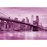 Fototapeta Brooklyn Bridge Nyc W Kolorze Różowym