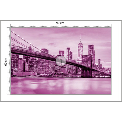 Fototapeta Brooklyn Bridge Nyc W Kolorze Różowym