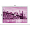 Fototapeta Brooklyn Bridge Nyc W Kolorze Różowym