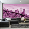 Fototapeta Brooklyn Bridge Nyc W Kolorze Różowym