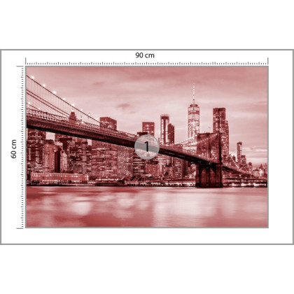 Fototapeta Brooklyn Bridge Nyc W Czerwieni
