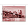 Fototapeta Brooklyn Bridge Nyc W Czerwieni