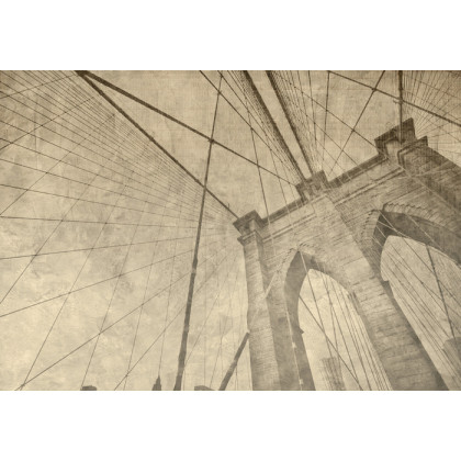 Fototapeta Most Brookliński Grunge Sepia