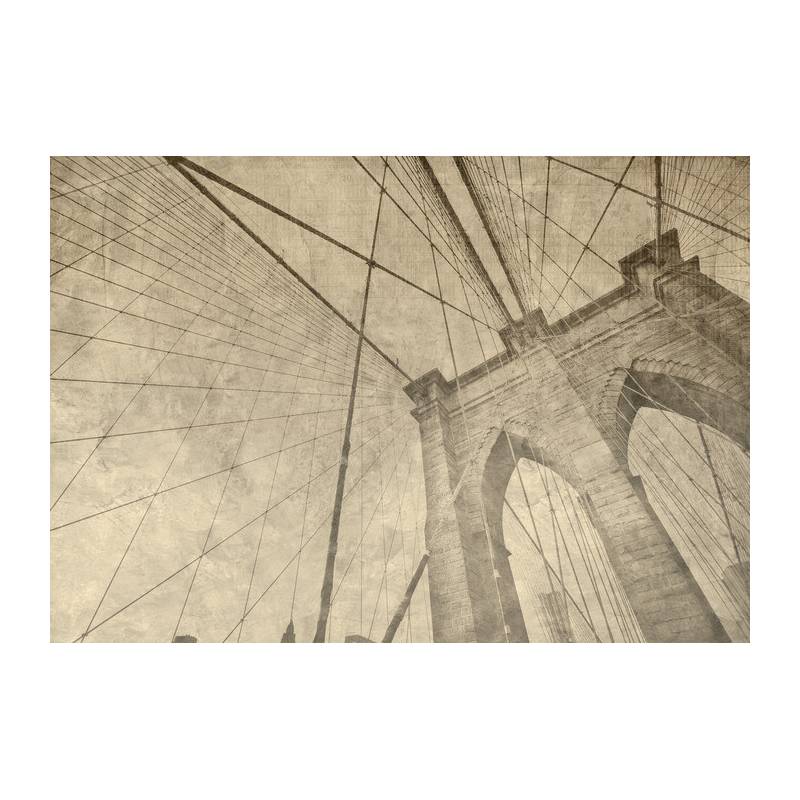 Fototapeta Most Brookliński Grunge Sepia