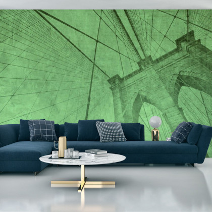 Fototapeta Most Brookliński Grunge Green