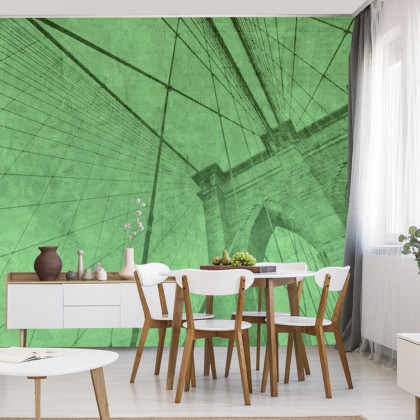 Fototapeta Most Brookliński Grunge Green