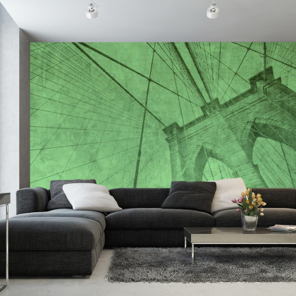 Fototapeta Most Brookliński Grunge Green
