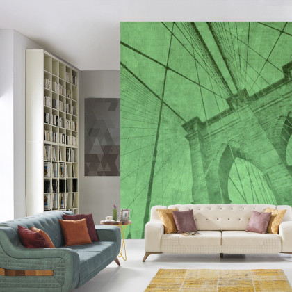 Fototapeta Most Brookliński Grunge Green