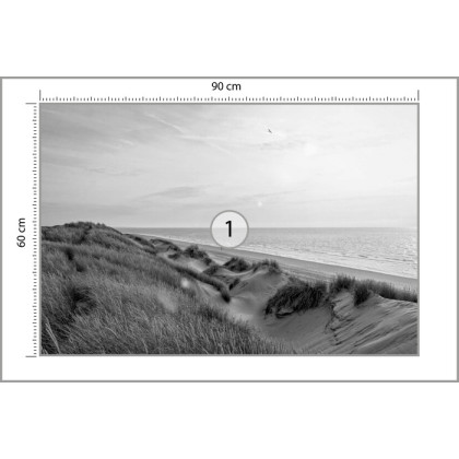 Fototapeta Czarno-Biały Wschód Słońca Wydmy