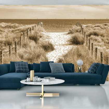 Fototapeta Zejdźmy Na Plażę Sepia