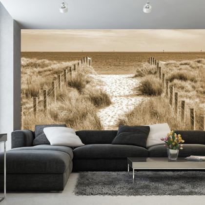 Fototapeta Zejdźmy Na Plażę Sepia