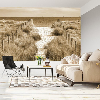 Fototapeta Zejdźmy Na Plażę Sepia