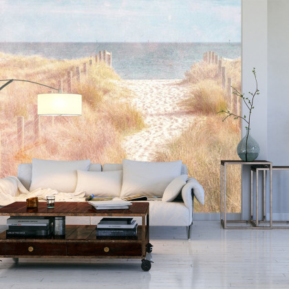 Fototapeta Chodźmy Do Beach Faded Vintage