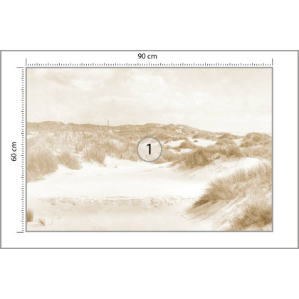 Fototapeta Dune Paradise Faded Vintage W Sepii