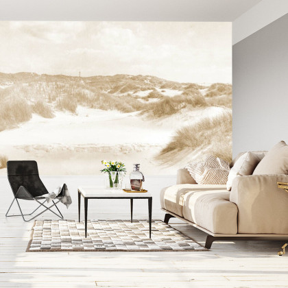 Fototapeta Dune Paradise Faded Vintage W Sepii