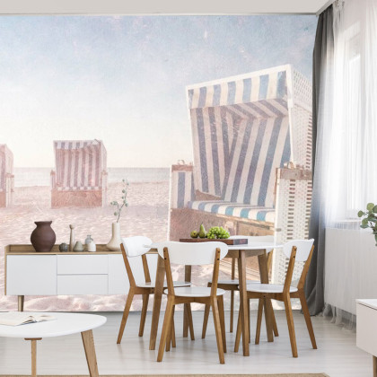 Fototapeta Ostsee Strandkörbe