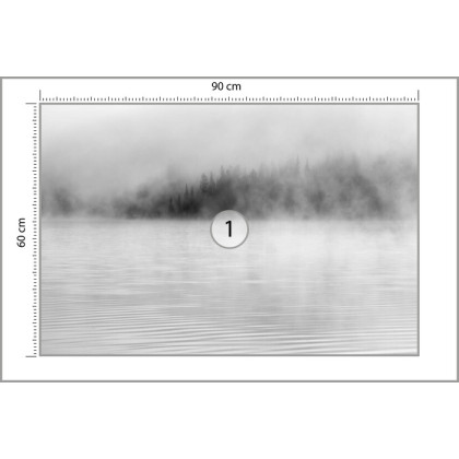 Fototapeta Mgła Na Wodzie W Czerni I Bieli