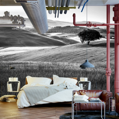 Fototapeta Rolling Hills W Czerni I Bieli