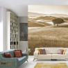 Fototapeta Rolling Hills Wyblakły Rocznik W Sepii