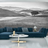 Fototapeta Rolling Hills Faded Vintage W Czerni I Bieli