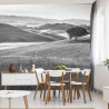 Fototapeta Rolling Hills Faded Vintage W Czerni I Bieli