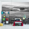 Fototapeta Rolling Hills Faded Vintage W Czerni I Bieli