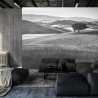 Fototapeta Rolling Hills Faded Vintage W Czerni I Bieli