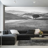 Fototapeta Rolling Hills Faded Vintage W Czerni I Bieli