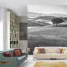 Fototapeta Rolling Hills Faded Vintage W Czerni I Bieli