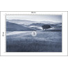 Fototapeta Rolling Hills Faded Vintage W Kolorze Niebieskim