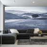 Fototapeta Rolling Hills Faded Vintage W Kolorze Niebieskim