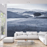 Fototapeta Rolling Hills Faded Vintage W Kolorze Niebieskim