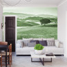 Fototapeta Rolling Hills Faded Vintage W Kolorze Zielonym