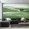 Fototapeta Rolling Hills Faded Vintage W Kolorze Zielonym