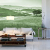 Fototapeta Rolling Hills Faded Vintage W Kolorze Zielonym