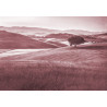Fototapeta Rolling Hills Faded Vintage W Kolorze Czerwonym