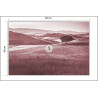 Fototapeta Rolling Hills Faded Vintage W Kolorze Czerwonym