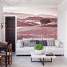 Fototapeta Rolling Hills Faded Vintage W Kolorze Czerwonym