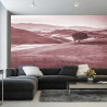 Fototapeta Rolling Hills Faded Vintage W Kolorze Czerwonym