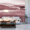 Fototapeta Rolling Hills Faded Vintage W Kolorze Czerwonym