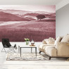 Fototapeta Rolling Hills Faded Vintage W Kolorze Czerwonym