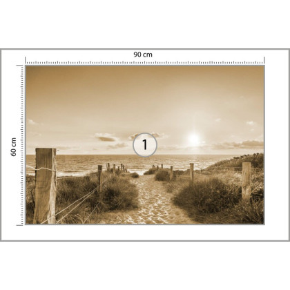 Fototapeta Sepia Letniego Zachodu Słońca