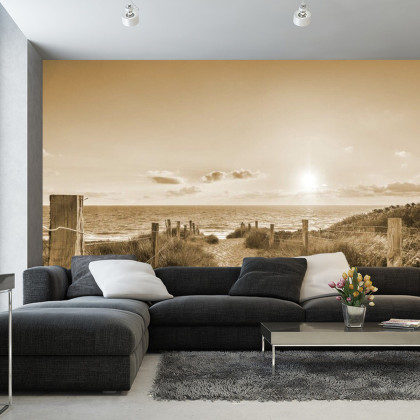 Fototapeta Sepia Letniego Zachodu Słońca